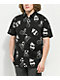 Globe Underground Holiday Black Short Sleeve Button Up Shirt