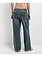 Guess Jeans G11 Lace Blue Wash Wide Leg Jeans - Thumbnail image 2 of 5