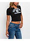 Guess Jeans Notch Neck Black Crop T-Shirt  - Thumbnail image 1 of 3