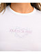 Guess Jeans Rhinestone Heart White Crop T-Shirt - Thumbnail image 3 of 5