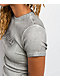 Guess Originals Eco Ribbed Spray Grey Wash T-Shirt - Thumbnail image 3 of 4