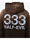 HALF EVIL Rhinestone Brown Wash Hoodie - Thumbnail image 3 of 5