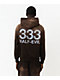 HALF EVIL Rhinestone Brown Wash Hoodie - Thumbnail image 1 of 5