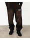 HALF EVIL Rhinestone Brown Wash Sweatpants - Thumbnail image 1 of 6