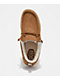 HEYDUDE Wally Suede Shearling Lion Orange & White Shoes - Thumbnail image 4 of 6