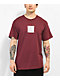 HUF Box Logo camiseta color granate