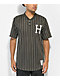 HUF Bronx Brown & White Henley Mesh Baseball Jersey - Thumbnail image 1 of 4