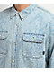 HUF Ceremony Blue Button Up Long Sleeve Denim Shirt - Thumbnail image 3 of 4