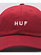 HUF Essentials Logo Bloodstone Strapback Hat