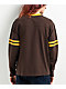 HUF Fuck It Brown & Yellow Long Sleeve Football Shirt - Thumbnail image 2 of 3