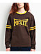 HUF Fuck It Brown & Yellow Long Sleeve Football Shirt - Thumbnail image 1 of 3