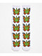 HUF Green Buddefly White Crew Socks - Thumbnail image 1 of 2