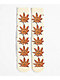 HUF Green Buddy Doodle Natural Crew Socks - Thumbnail image 1 of 2