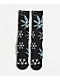 HUF Green Buddy Snowflakes Charcoal Crew Socks - Thumbnail image 1 of 2