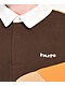 HUF Mixed Up Khaki & Brown Long Sleeve Polo Shirt - Thumbnail image 3 of 3