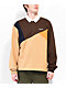 HUF Mixed Up Khaki & Brown Long Sleeve Polo Shirt - Thumbnail image 1 of 3