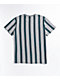 HUF Nikola Grey & Teal Stripe Knit T-Shirt