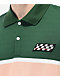HUF Power Unit Green, Salmon, & White Stripe Polo Shirt
