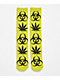 HUF Sector Plantlife Safety Green Crew Socks - Thumbnail image 1 of 2