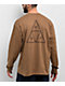 HUF Set Triple Triangle Brown Long Sleeve T-Shirt - Thumbnail image 1 of 3