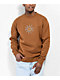 HUF Sun Guy Rubber Brown Crewneck Sweatshirt - Thumbnail image 1 of 2