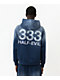Half Evil Rhinestone Navy Wash Hoodie - Thumbnail image 1 of 5