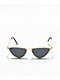 Half Moon Black & Gold Cat Eye Sunglasses - Thumbnail image 2 of 2