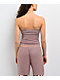 Happy Camp3r Quinn Milk & Mocha Stripe Tube Top - Thumbnail image 2 of 2