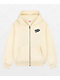 Happy Camp3r The World Is Better Cream Zip Hoodie - Thumbnail image 2 of 4