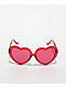 Happy Hour Hearts Red Sparkle Sunglasses - Thumbnail image 2 of 3