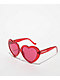 Happy Hour Hearts Red Sparkle Sunglasses - Thumbnail image 1 of 3