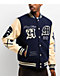 Hasta Muerte Legends Navy & Cream Letterman Jacket - Thumbnail image 2 of 9
