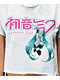 Hatsune Miku Grey Tie Dye Crop T-Shirt
