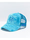 Hazheart Logo Blue Fuzzy Trucker Hat - Thumbnail image 1 of 5