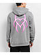 Hazheart Pink Flame Grey Hoodie - Thumbnail image 2 of 4
