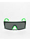 Heat Wave Lazer Face Moto Green & Black Sunglasses - Thumbnail image 2 of 2