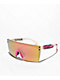 Heat Wave Lazer Face Rose Gold White Sunglasses - Thumbnail image 1 of 2