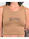 Hell & Company Braincase Brown Crop Tank Top - Thumbnail image 3 of 3
