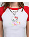 Hello Kitty® & Friends | A.LAB Hello Kitty Pink Ribbon White & Red Crop T-Shirt - Thumbnail image 3 of 6