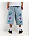 Hello Kitty® and Friends | A.LAB Hello Kitty® Tokyo Skate Blue Denim Shorts - Thumbnail image 2 of 7