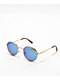Heritage Gold & Blue Round Sunglasses - Thumbnail image 1 of 2