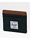 Herschel Supply Co. Charlie Scarab, Black & Saddle Brown Cardholder Wallet