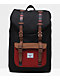 Herschel Supply Co. Little America Black, Saddle Brown & Ketchup Backpack