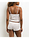 Hesperus Cherry Red & Cream Crop Tank Top - Thumbnail image 2 of 5