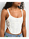 Hesperus Lace Natural Corset Crop Tank Top - Thumbnail image 3 of 3