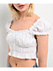 Hesperus White Woven Smocked Crop Top - Thumbnail image 3 of 3