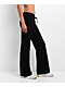 Hespurus Knit Black Wide Leg Sweatpants - Thumbnail image 4 of 4