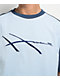 Hoddle Warped Jersey Blue & Navy Raglan T-Shirt - Thumbnail image 3 of 5