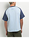 Hoddle Warped Jersey Blue & Navy Raglan T-Shirt - Thumbnail image 2 of 5