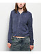 Hooked Up Blue Cable Knit Crop Zip Hooded Sweater - Thumbnail image 4 of 4